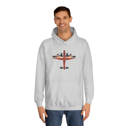 Vintage UK Flag Bomber Plane Hoodie