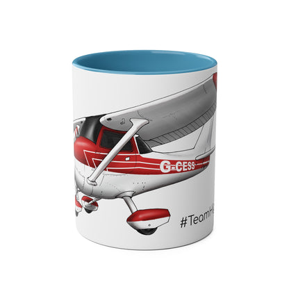 Cessna Team High Wing Two-Tone Coffee Mugs, 11oz - Funky Aviation