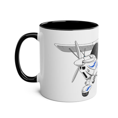 Ikarus C42 Two-Tone Coffee Mugs, 11oz - Funky Aviation