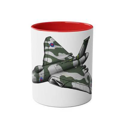 Vulcan Bomber Two-Tone Coffee Mugs, 11oz - Funky Aviation