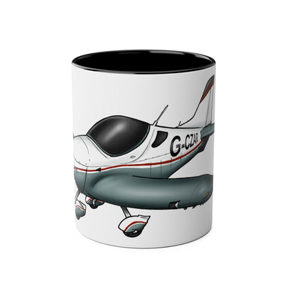 Sportcruiser Aircraft Two-Tone Coffee Mugs, 11oz - Funky Aviation