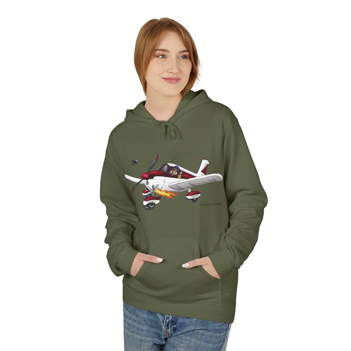 Flying Crazy Aviation Hoodie — 'Flying Crazy' Pilot/Plane Lover Fleece