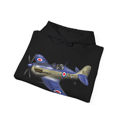 Seafire Spitfire design Unisex Heavy Blend™ Hooded Sweatshirt - Funky Aviation