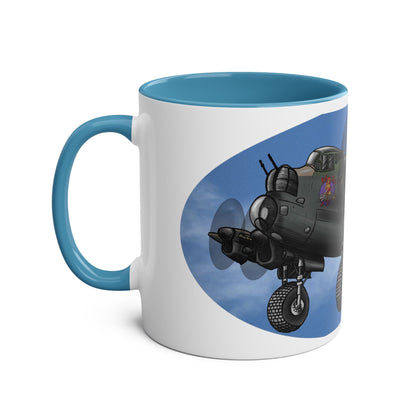WWII Bomber Two-Tone Coffee Mug — Vintage WWII Aircraft Gift