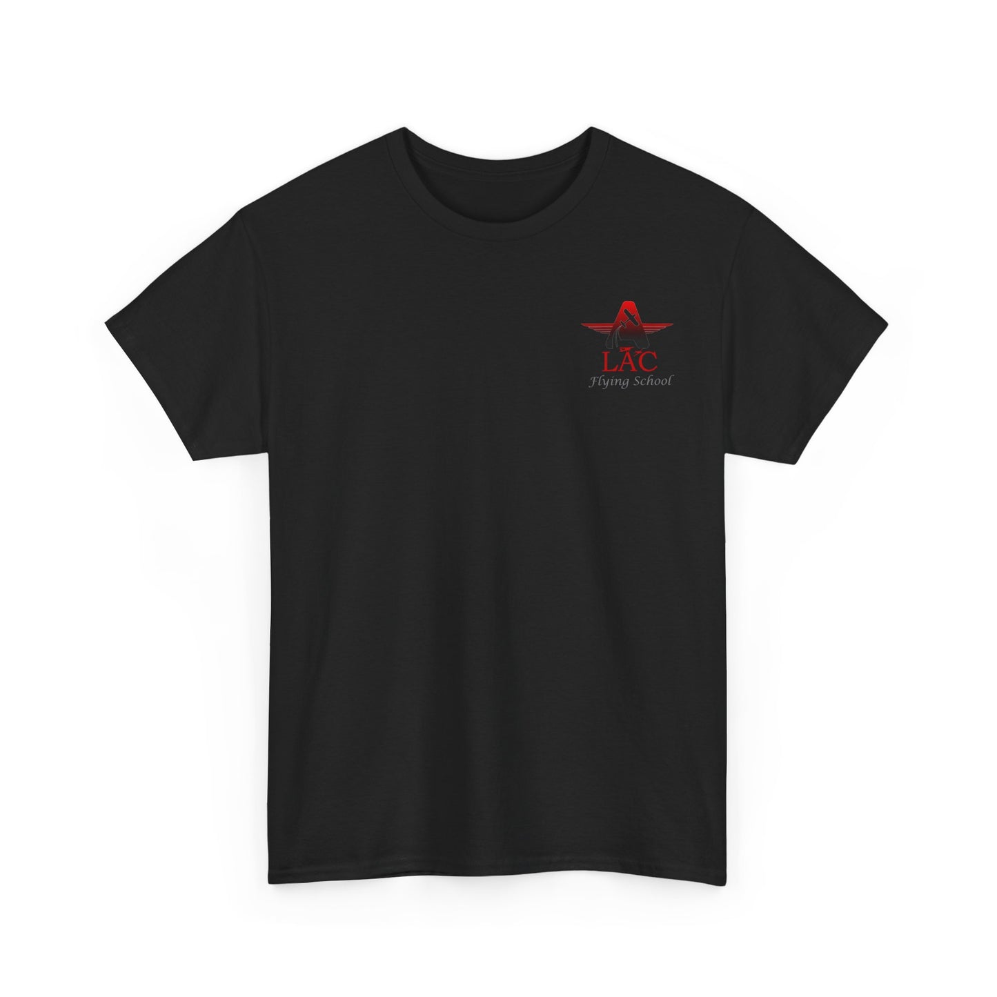 LAC Logo Minimalist Chest Tee — Small Retro Aviation Emblem T-Shirt