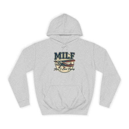 MILF Retro Flag Hoodie – Vintage Americana College Style