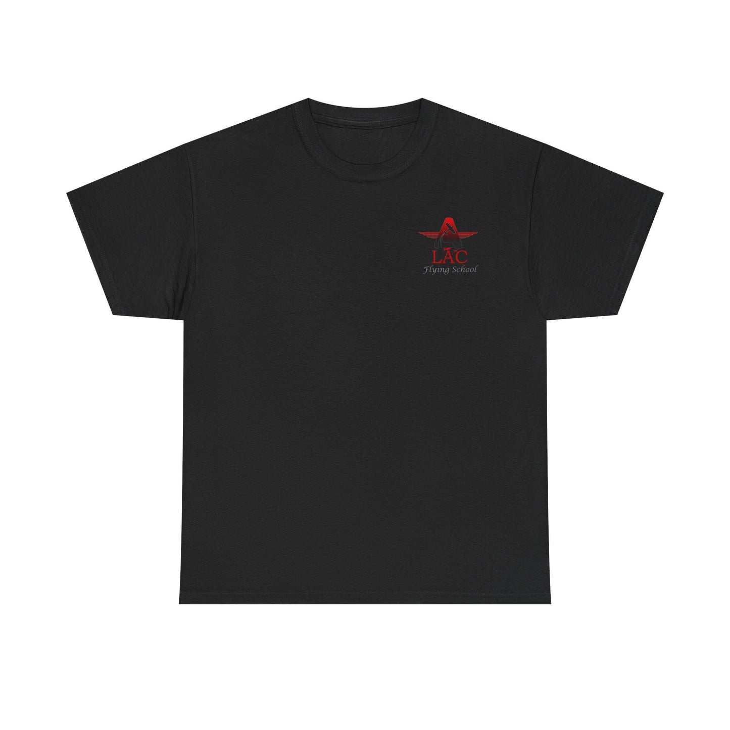 LAC Logo Minimalist Chest Tee — Small Retro Aviation Emblem T-Shirt