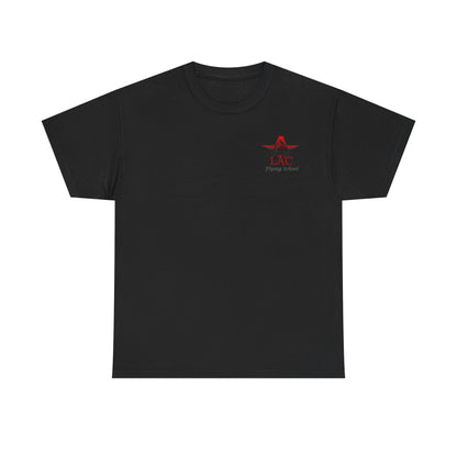 LAC Logo Minimalist Chest Tee — Small Retro Aviation Emblem T-Shirt