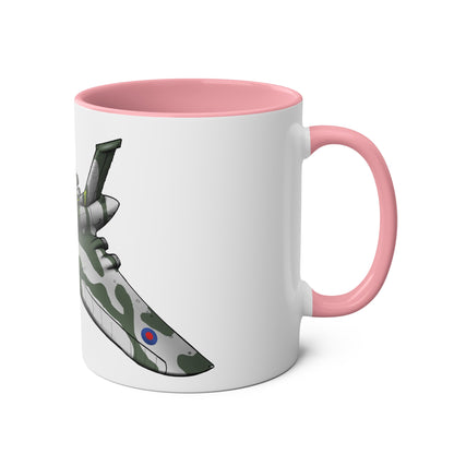 Vulcan Bomber Two-Tone Coffee Mugs, 11oz - Funky Aviation