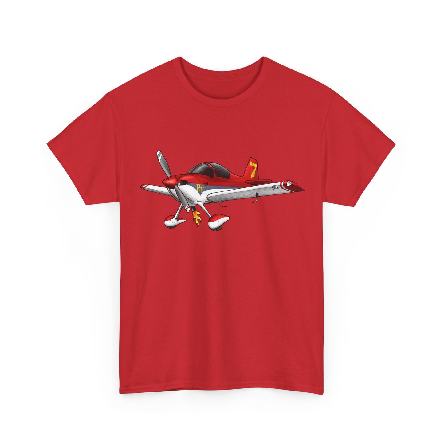 RV7 — Red Graphic Tee for Pilots