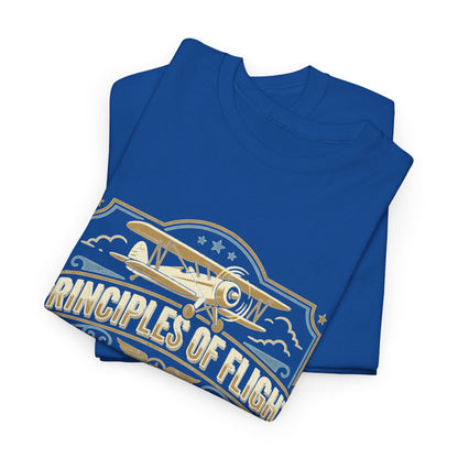Aviator Principles T‑Shirt — "Principles of Flight: Pitch for Airspeed, Power for Altitude, Pray for the Weather"