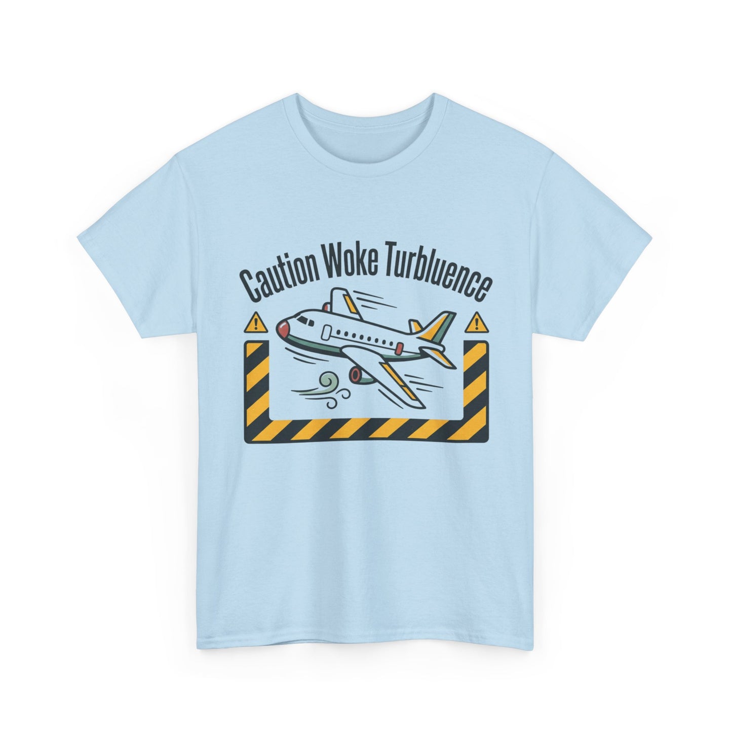 Caution Woke Turbulence Tee — Funny Travel Shirt for Aviation Fans