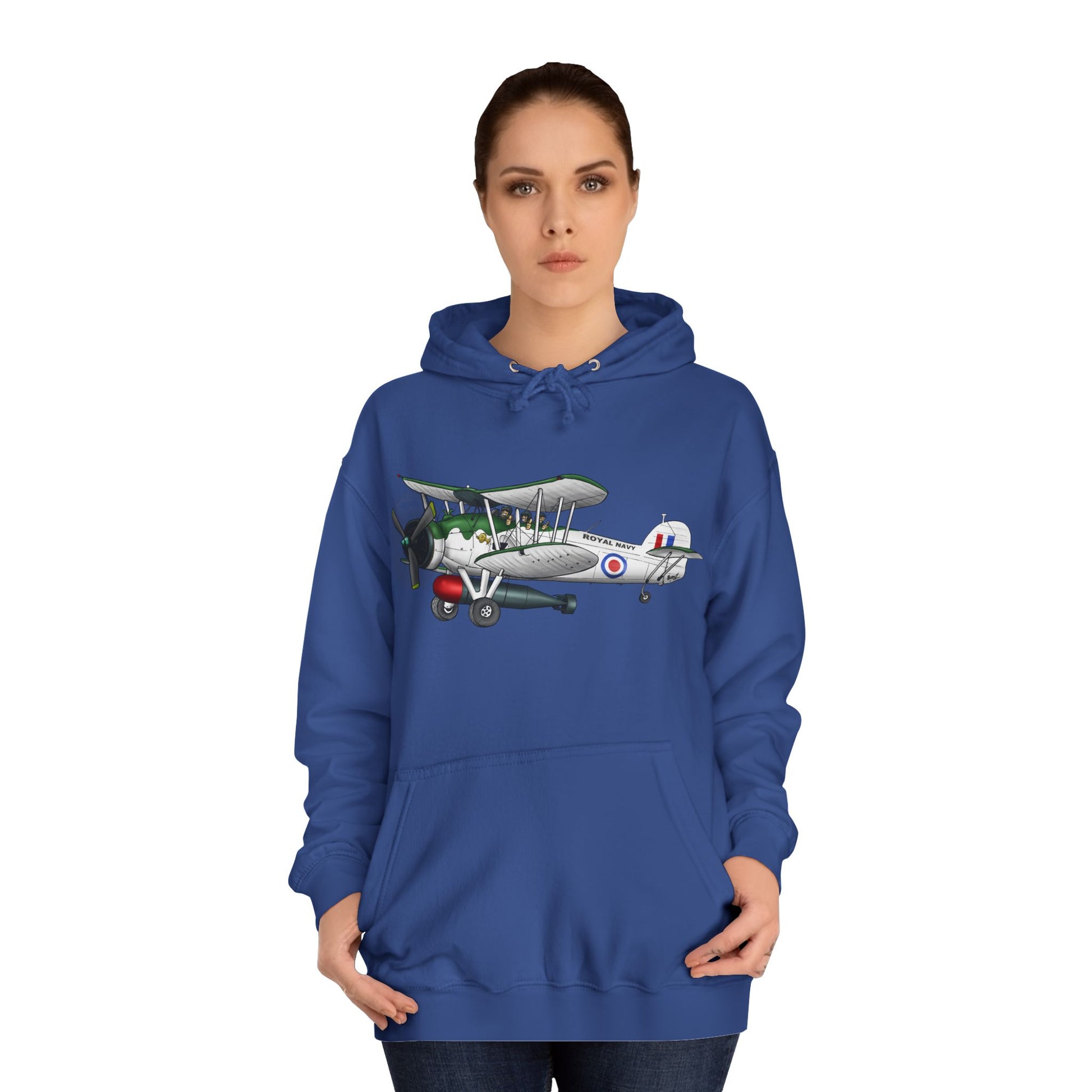 Navy Swordfish historic Aircraft Unisex College Hoodie - Funky Aviation
