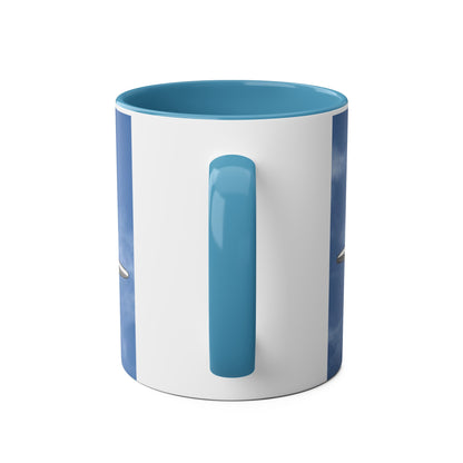 Mew Gull Racer Two-Tone Coffee Mugs, 11oz - Funky Aviation
