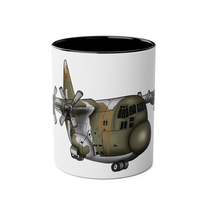 The Hercules Transport Aircraft Two-Tone Coffee Mugs, 11oz - Funky Aviation