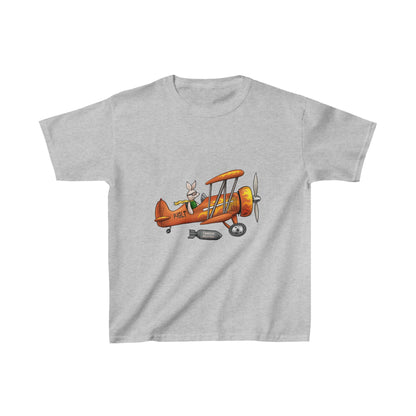 Piglet Flying - Kids Heavy Cotton™ Tee - Funky Aviation