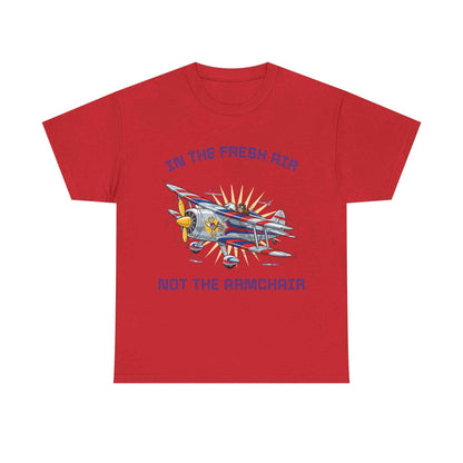 Aviation Adventure T‑Shirt — "In the Fresh Air, Not the Armchair" Vintage Biplane Tee