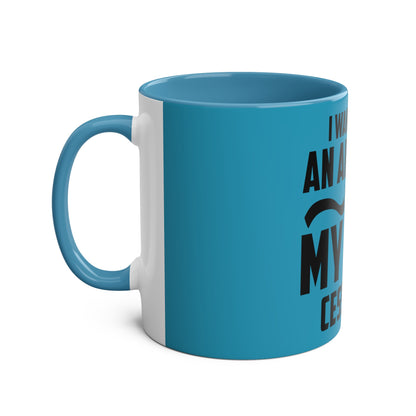 Cess-Nah Slogan Two-Tone Coffee Mugs, 11oz - Funky Aviation