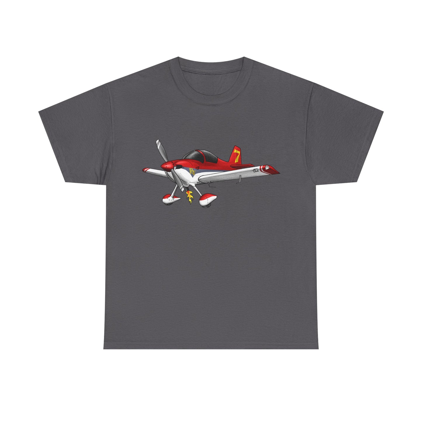 RV7 — Red Graphic Tee for Pilots