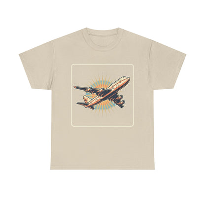 Vintage Jumbo Jet T‑Shirt — Retro Aviation Graphic Tee for Plane Lovers
