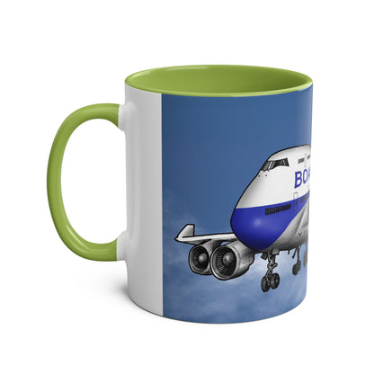 BOAC Boeing 747 Two-Tone Coffee Mugs, 11oz - Funky Aviation