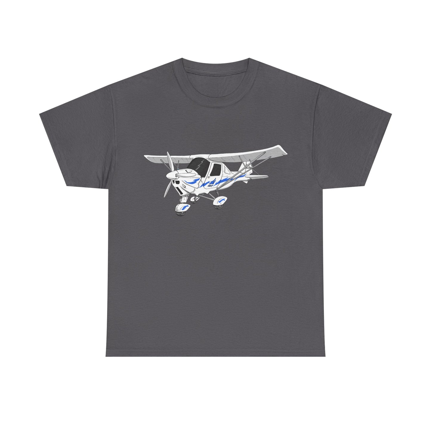 Microlight C42 (Blue) Heavy Cotton Tee - Perfect Gift for Pilots, Aviation Enthusiasts, Travel Lovers, Airplane Birthday, Casual Wear