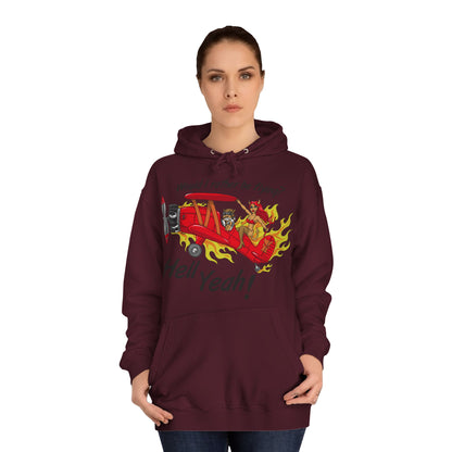 Hell Yeah! Flaming Plane Graphic Hoodie