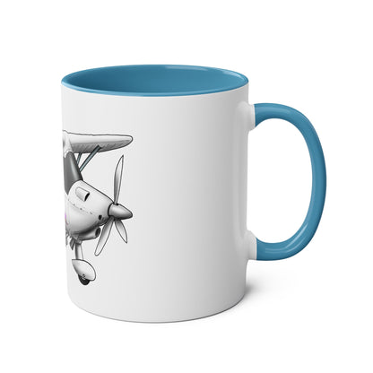 Coffee Mug - Microlight Ikarus C42 Feathers Cartoon Design