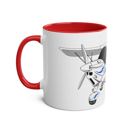 Ikarus C42 Two-Tone Coffee Mugs, 11oz - Funky Aviation