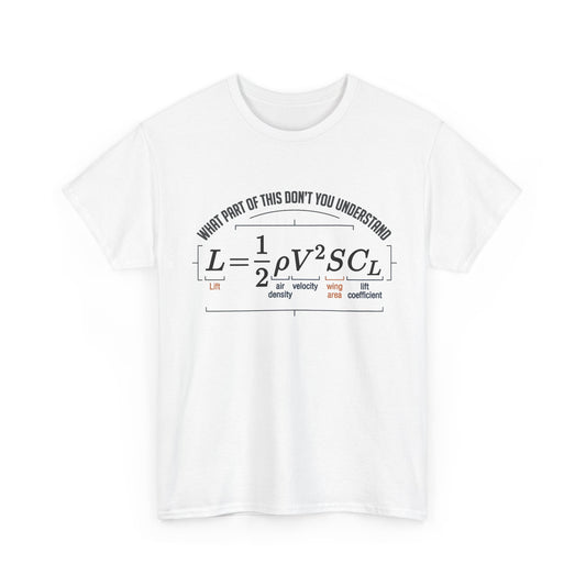 Physics Lift Formula T-Shirt – “What Part of This Don’t You Understand?” Tee