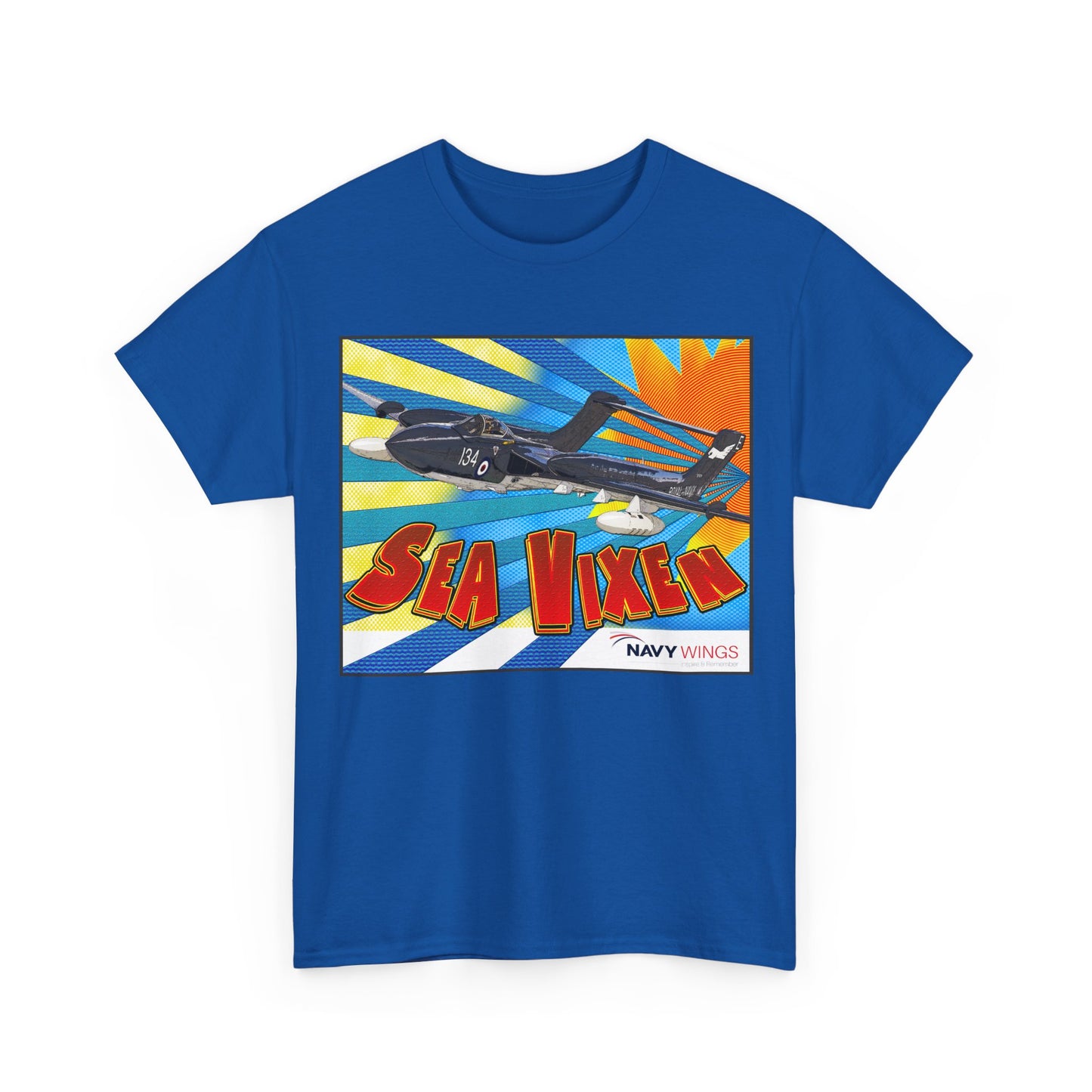 Sea Vixen Jet T‑Shirt — Vintage Navy Aircraft Retro Graphic Tee
