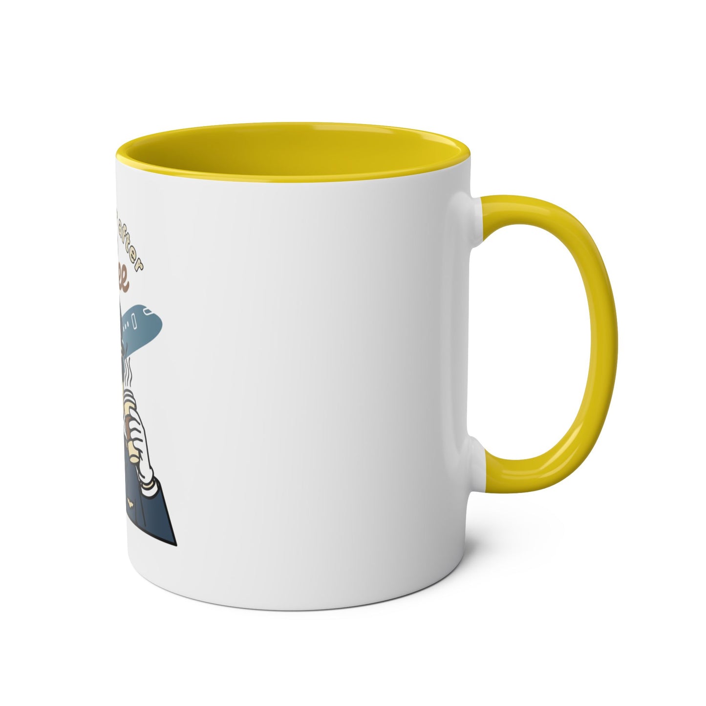 Aviator Coffee Mug — "I Fly Better After Coffee" (11oz Two-Tone)
