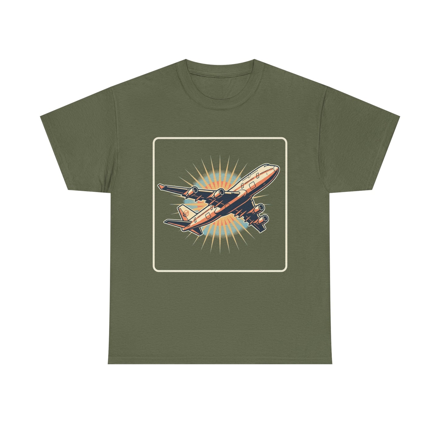 Vintage Jumbo Jet T‑Shirt — Retro Aviation Graphic Tee for Plane Lovers