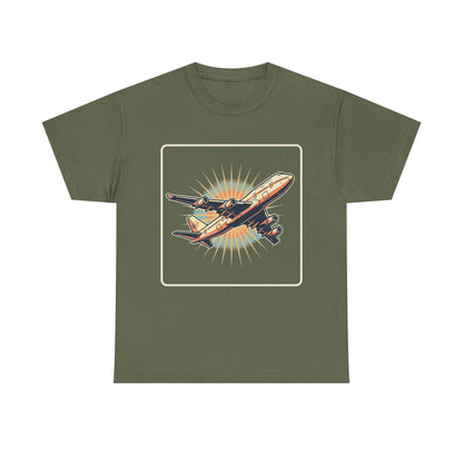 Vintage Jumbo Jet T‑Shirt — Retro Aviation Graphic Tee for Plane Lovers