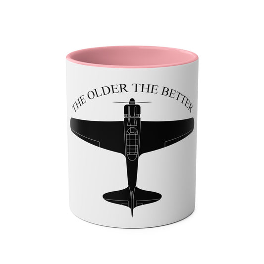The Older the Better Two-Tone Coffee Mugs, 11oz