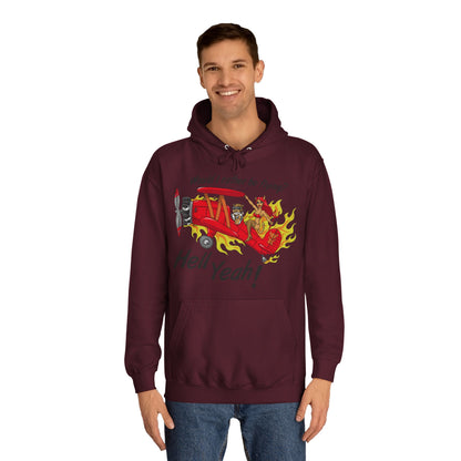 Hell Yeah! Flaming Plane Graphic Hoodie