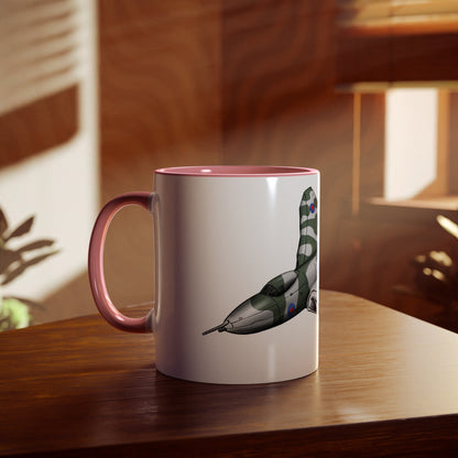 Vulcan Bomber Two-Tone Coffee Mugs, 11oz - Funky Aviation