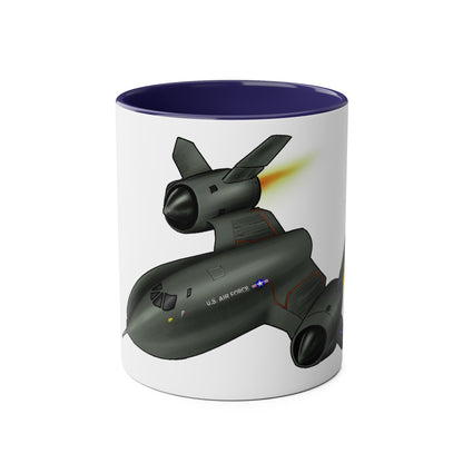 SR71 Blackbird USAF Two-Tone Coffee Mugs, 11oz - Funky Aviation