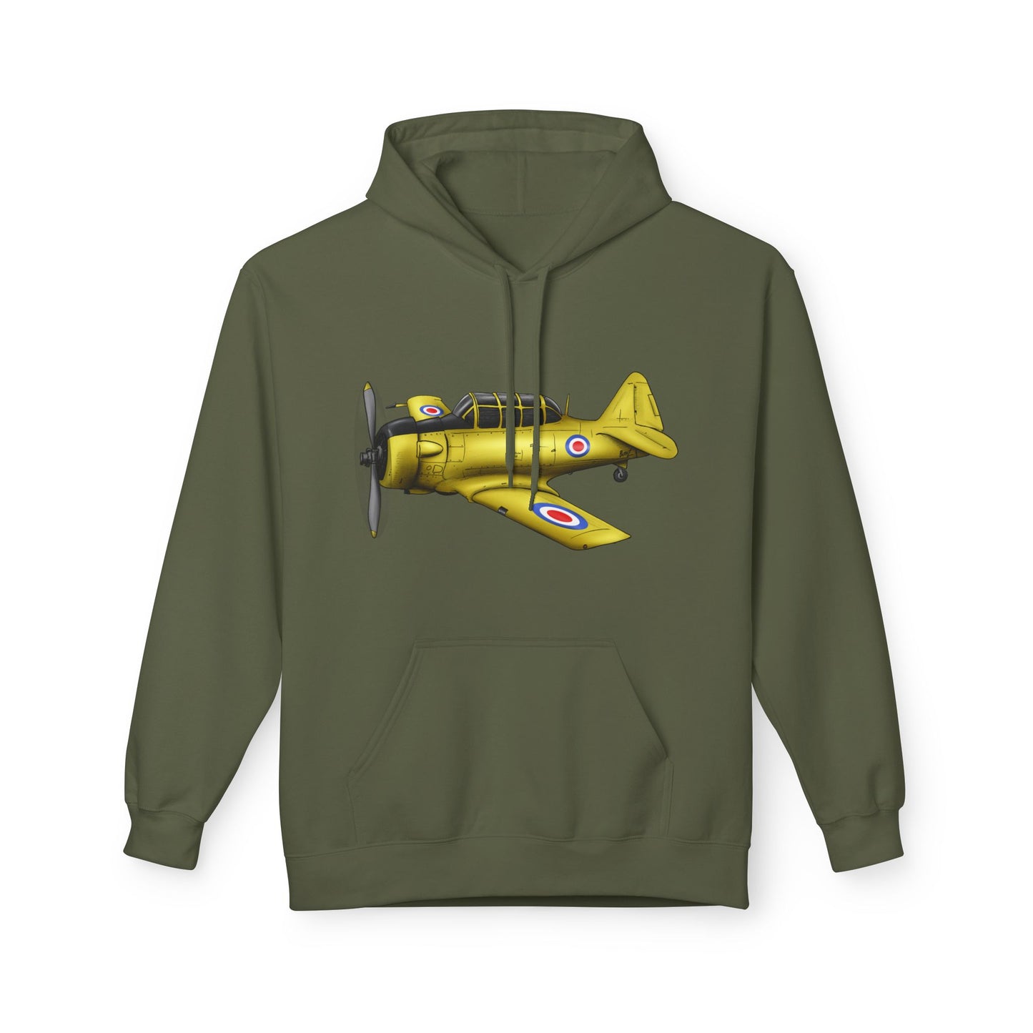Hoodie - Harvard Aircraft Military Trainer Hand Drawn Design