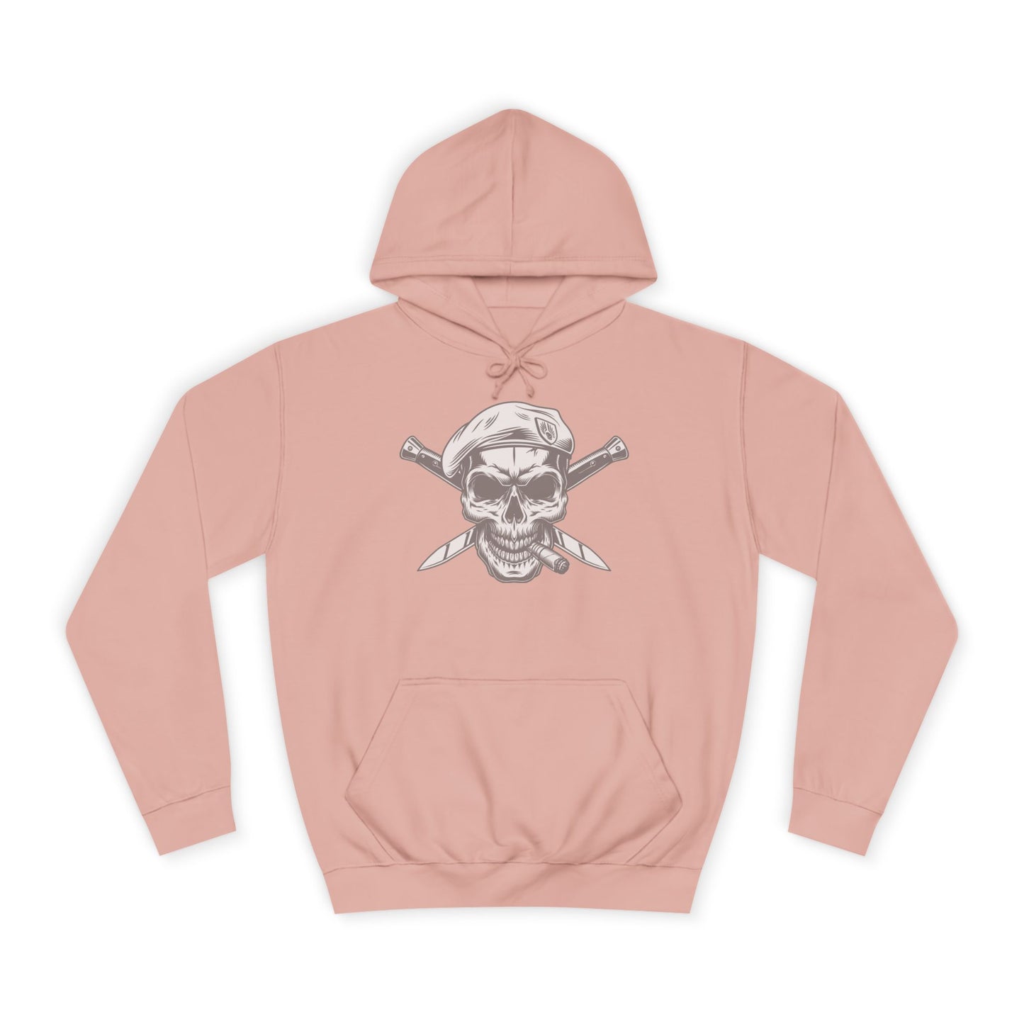 Combat Skull Cigar Design - Hoodie