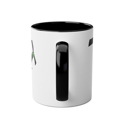 Huey Chopper Two-Tone Coffee Mugs, 11oz - Funky Aviation