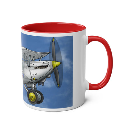 Vintage Nimrod Two-Tone Coffee Mugs, 11oz - Funky Aviation