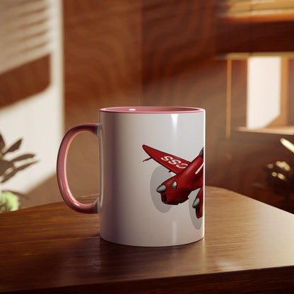 Comet Racer Two-Tone Coffee Mugs, 11oz - Funky Aviation