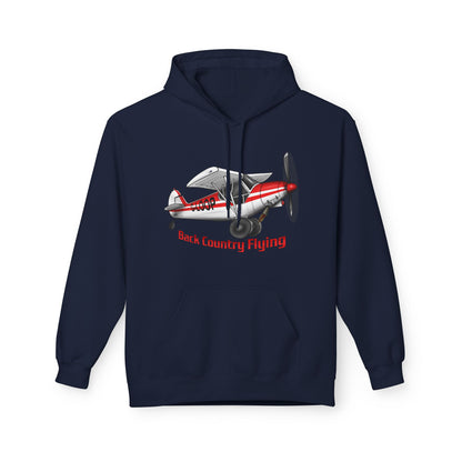 Fleece Hoodie - Alaskan Bush Pilot Super Cub Design