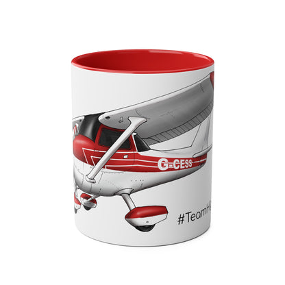 Cessna Team High Wing Two-Tone Coffee Mugs, 11oz - Funky Aviation