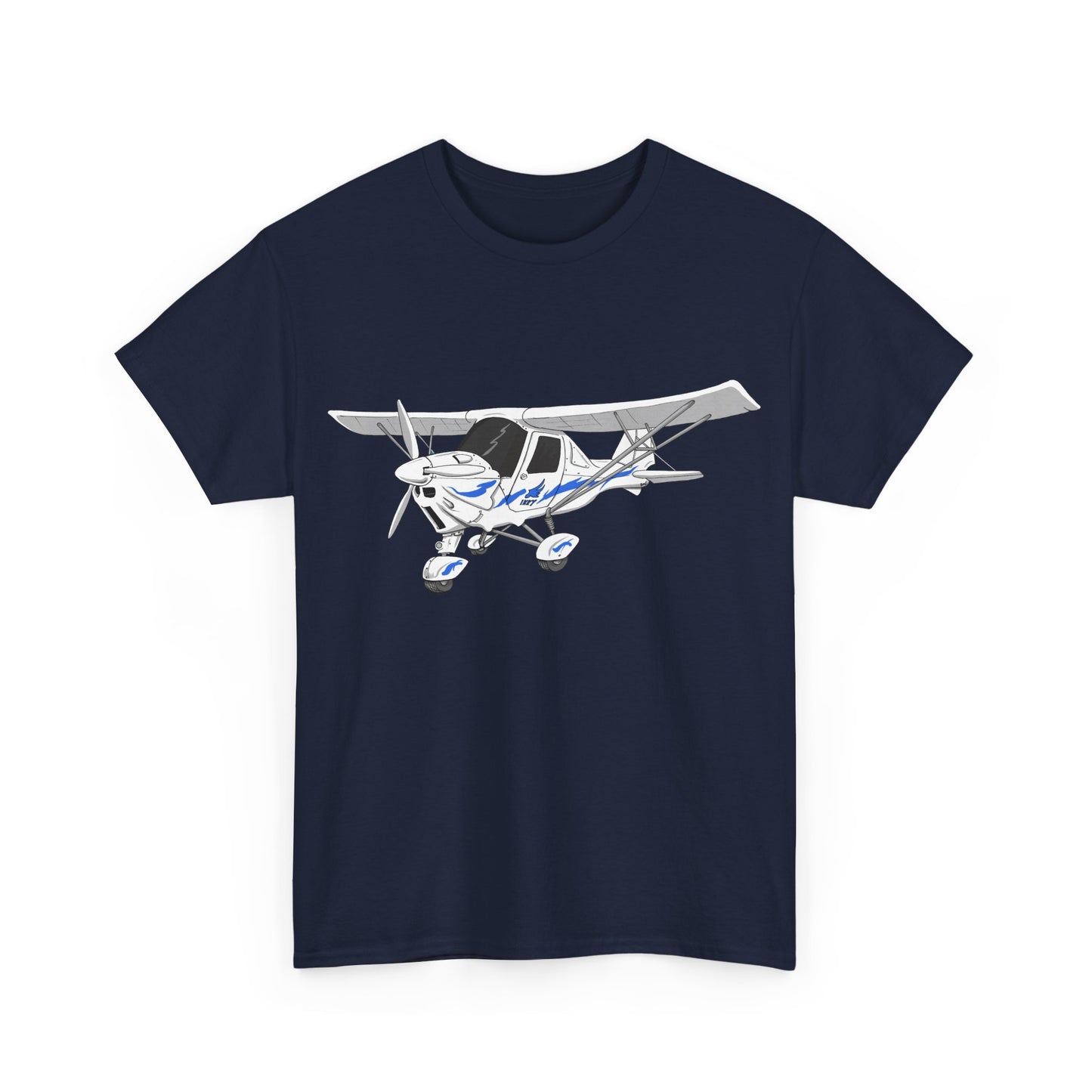 Microlight C42 (Blue) Heavy Cotton Tee - Perfect Gift for Pilots, Aviation Enthusiasts, Travel Lovers, Airplane Birthday, Casual Wear