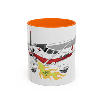 Coffee Mug - Cartoon Cessna Aircraft with LAC Logo
