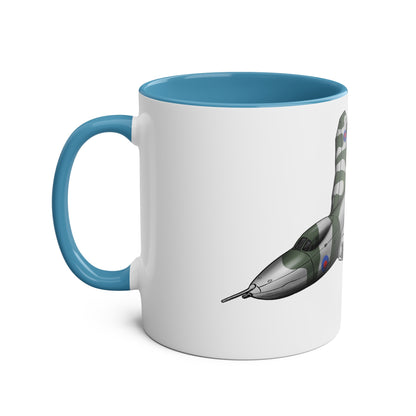 Vulcan Bomber Two-Tone Coffee Mugs, 11oz - Funky Aviation