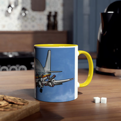 Guppy Aircraft Retro Two-Tone Coffee Mugs, 11oz - Funky Aviation