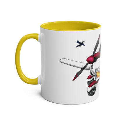 PA28 Team Low Wing Two-Tone Coffee Mugs, 11oz - Funky Aviation